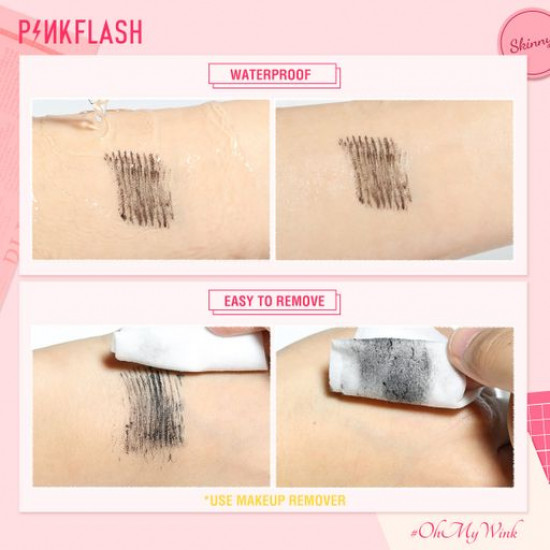 Водостійка туш для вій Pinkflash Lengthening Waterproof Micro Brush Mascara Black Водостійка туш для вій Pinkflash Lengthening Waterproof Micro Brush Mascara Black