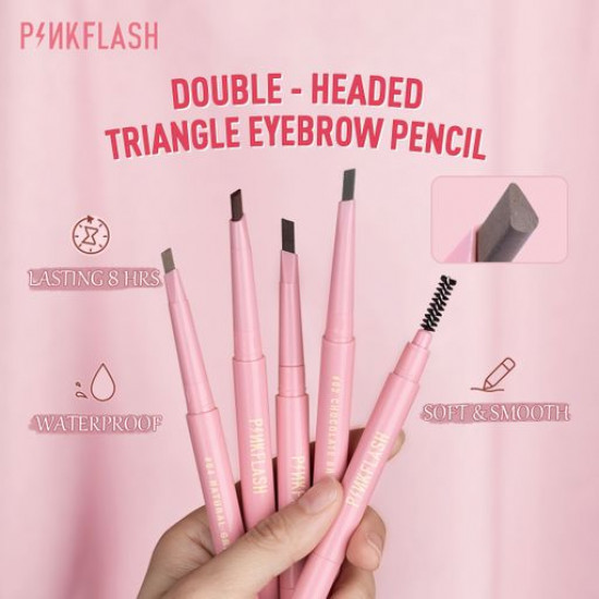 Водостійкий олівець для брів Pinkflash Waterproof Auto Eyebrow Pencil 01 Natural Brown, 0.2 г Водостійкий олівець для брів Pinkflash Waterproof Auto Eyebrow Pencil 01 Natural Brown, 0.2 г